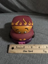 B. Toys Battat BYOU Roll-Along Car Purple Hot Rod Flames 4 in Toddler Kids Toy