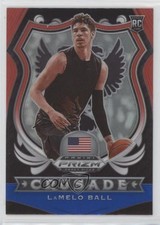 2020-21 Panini Prizm Draft Picks Crusade Red White & Blue LaMelo Ball #83 12g7