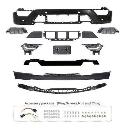 Front Bumper Cover Assembly For 2021-2023 Ford F-150 w/ Foglight 4 Sensor Hole