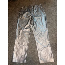 Commando Faux leather 7/8 Trouser in Platinum size M 