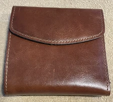 PATRICIA NASH REITI WALLET DISTRESSED VINTAGE BROWN COGNAC NWT