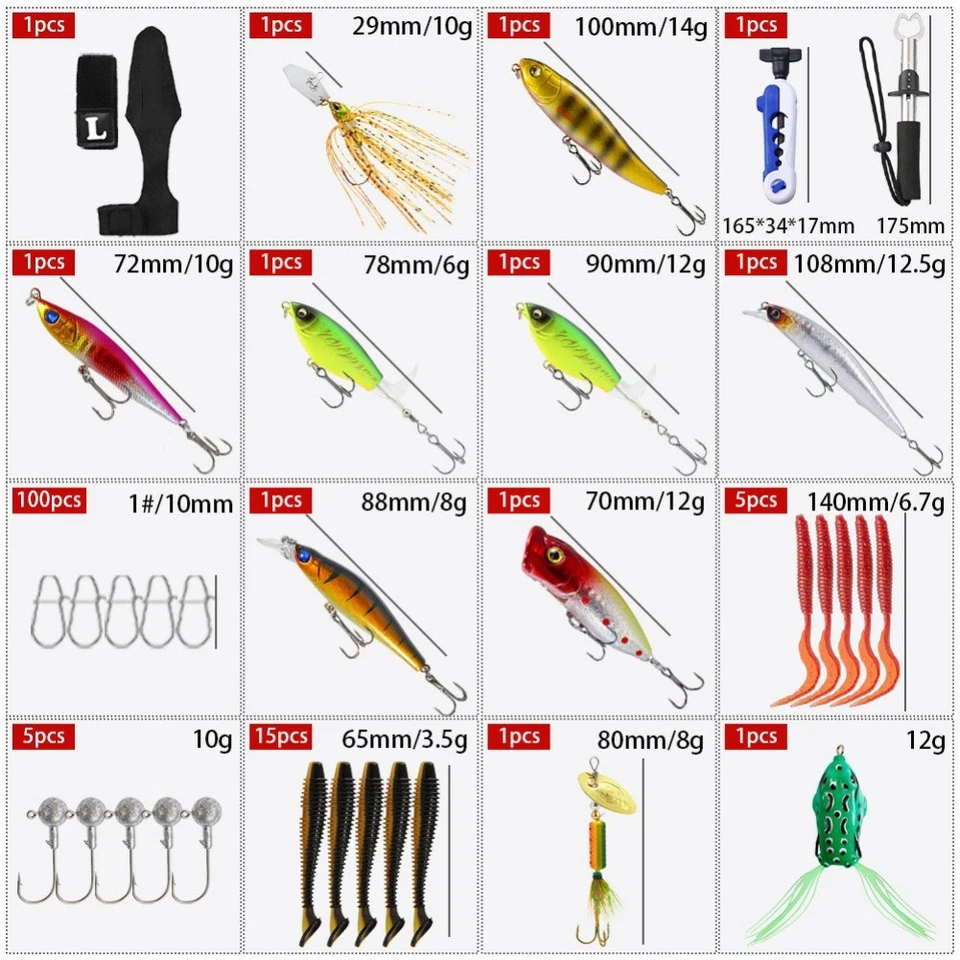 Angling Adventures Artificial Bait Bait Set 3D Eyes Realistic Design Small Bait - Image 3 of 4