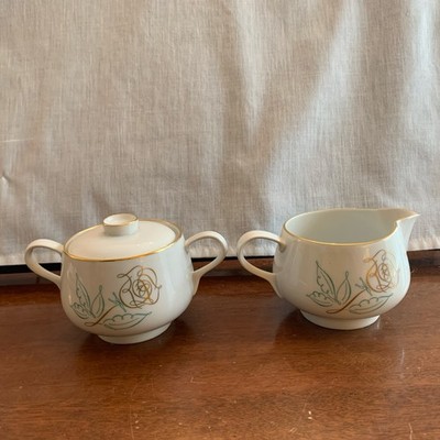 MCM SPENCERIAN ROSE EASTERLING Creamer & Lidded Sugar Parties,Showers,Receptions