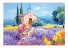 Tableau - création originale - Lavandes en Provence
