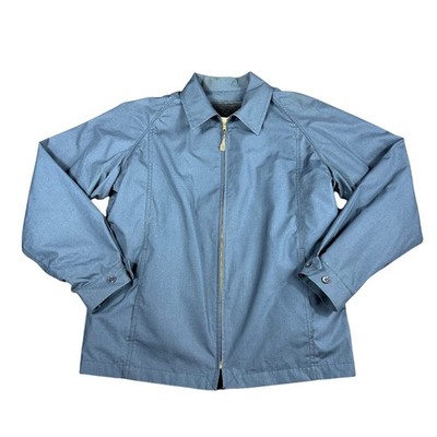Vintage London Fog Harrington Jacket Blue Detachable Pile Lining Mens 38 Reg USA