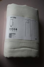 Ikea DYTÅG 2 Gardinenschals Weiß mit Gardinenband ca 145x300cm 100% Leinen NEU