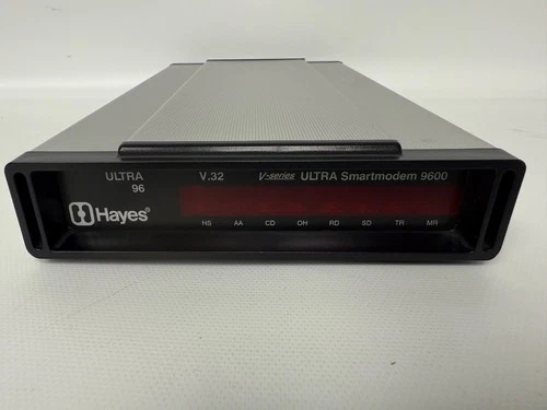 HAYES 2004AM V-SERIES SMARTMODEM ULTRA 9600 EXTERNAL MODEM WITH AC