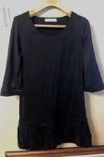 STELLA MCCARTNEY BLACK ITALIAN  LUXURY 100% COTTON DRESS,SIZE 40