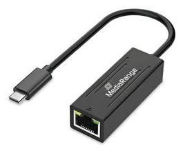 MediaRange MRCS237 Usb Type-C Ethernet Adapter  With Rj45 Port, 10/100/1000 ~E~
