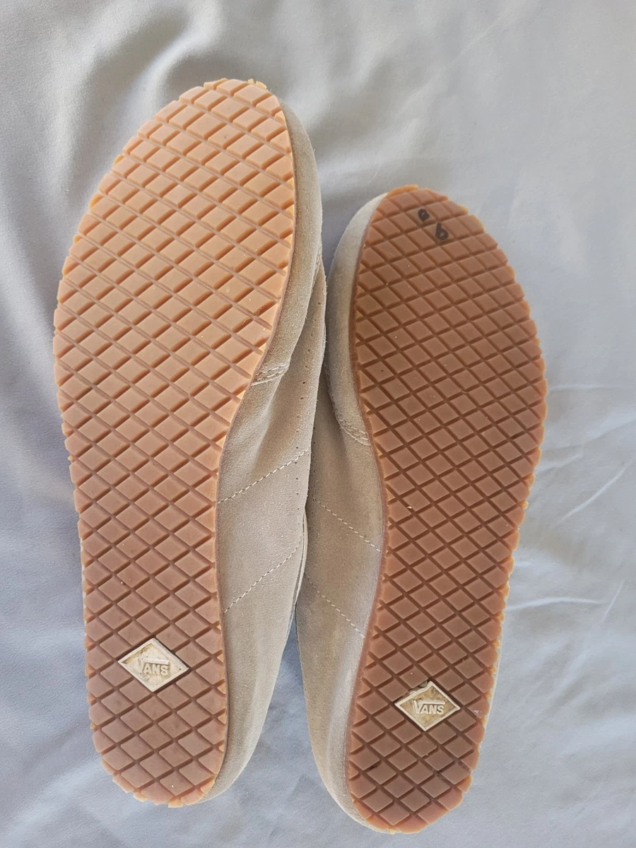 Womens Brown Leather Vans Super Low Pro Shoes Mules Size 10