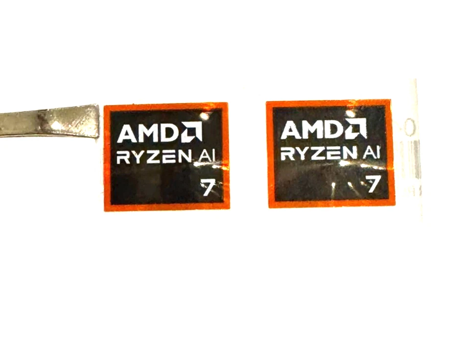 2 x AMD RYZEN AI 7 Desktop / Laptop Sticker Label Logo 19mm x 16mm - Image 2 of 2