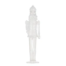 Creative Co-Op Acrylic Nutcracker Decor Clear Holiday Christmas Figurine