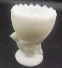 Vintage Victorian EAPG Milk Glass Figural Chicken Or Hen Egg Cup