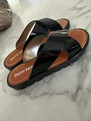 Electric Karma Bickle schwarze Sandalen 8 - Bild 2 von 6