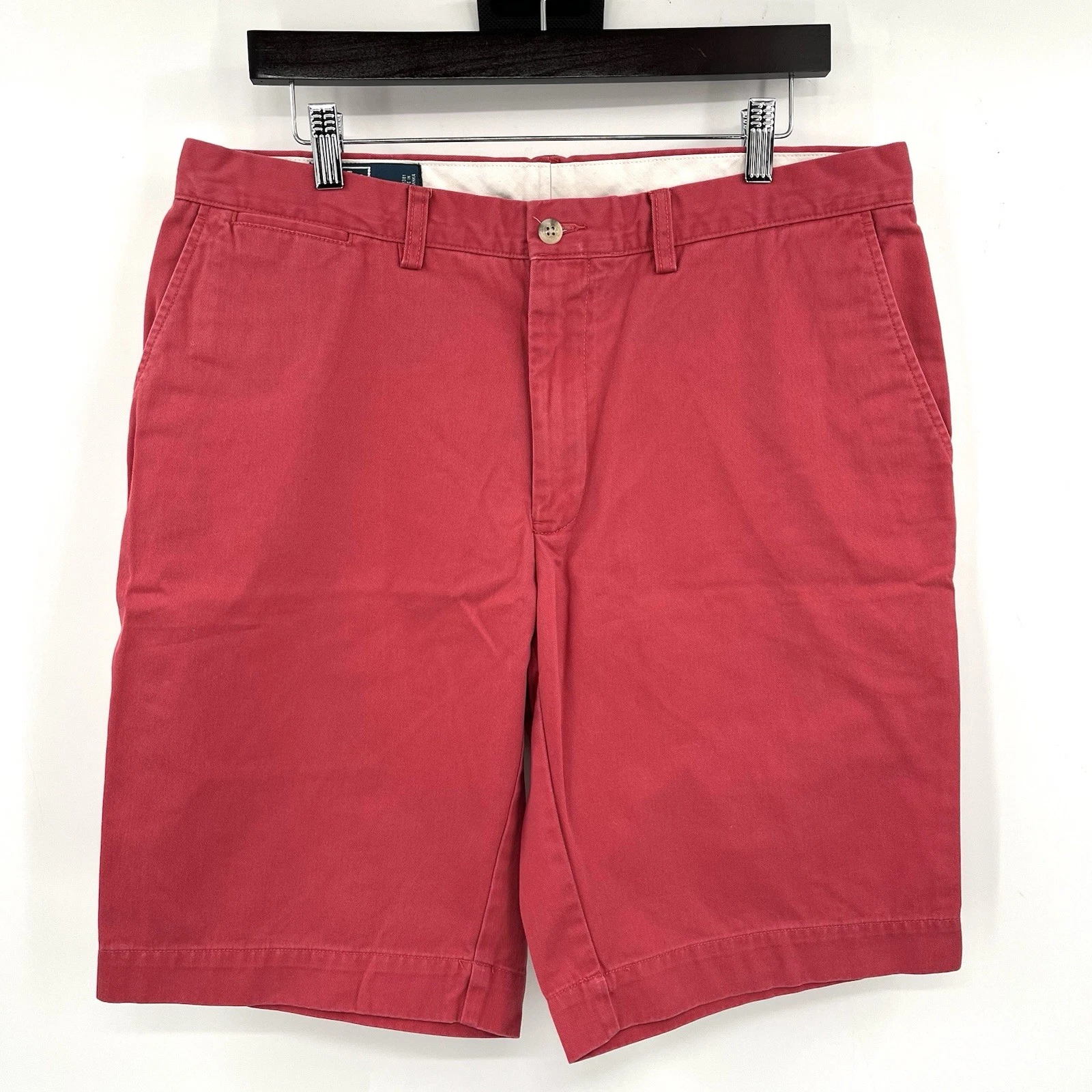 POLO RALPH LAUREN Chino Shorts Red Pink 35 Cotton Preppy Classic Summer Men PRL