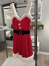 Women's Santa Mrs Claus Costume Dress Christmas Cosplay Party