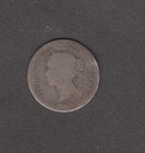 CANADA 1887. 5 CENTS. Young Queen Victoria. Two maple boughs. SILVER .925 Good — photo 1