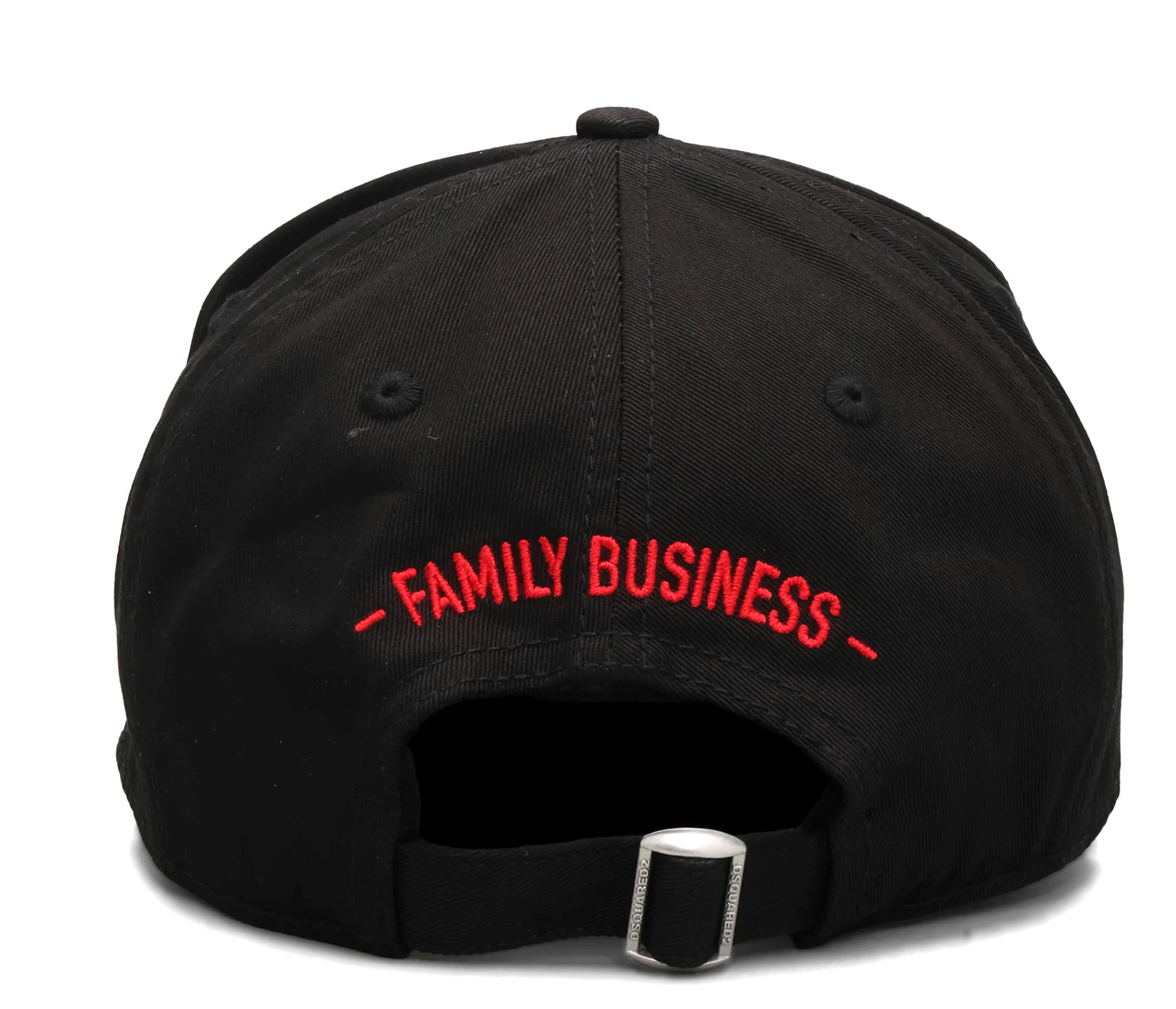 Dsquared2 Family Business 64 Black Baseball Cap Logo Canvas Adjustable Unisex image 8