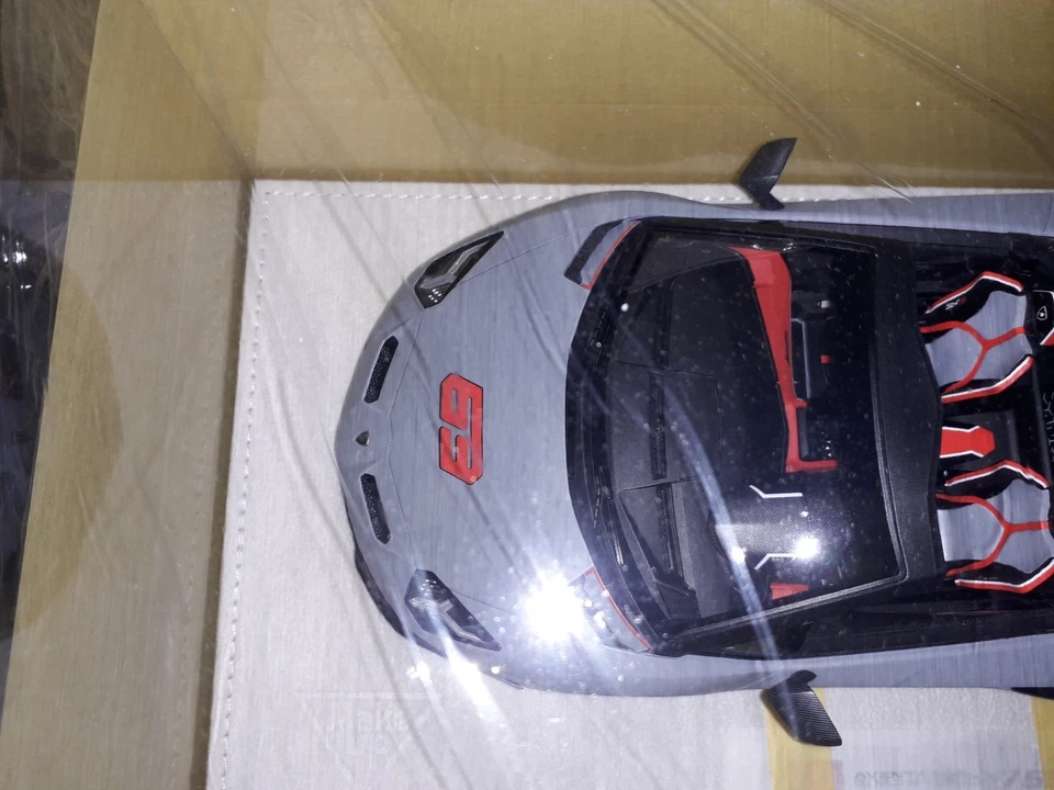 LAMBORGHINI AVENTADOR SVJ 63 MATTE GRAY 2019 1/18 EIDOLON MAKE UP - Photo 3/4