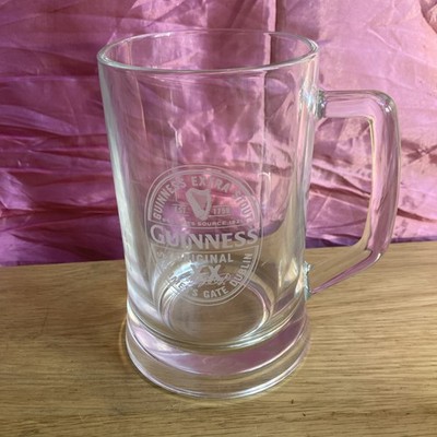 Official Guinness One Pint 20oz Thick Heavy Glass Tankard With Handle 1kg 6 