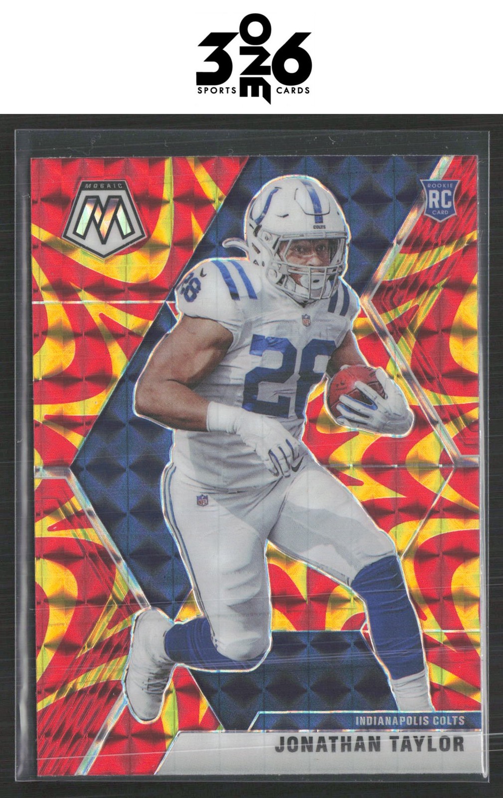 Jonathan Taylor 2020 Panini Mosaic Prizm Reactive Orange Rookie #216