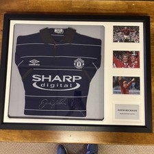 David Beckham Signed United Shirt Professionally Framed