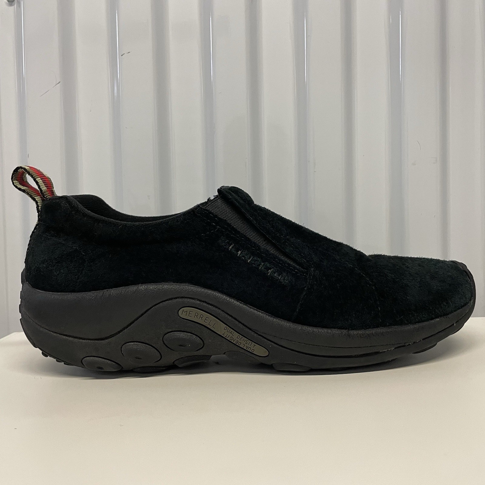 Scarpe slip on Merrell Jungle Moc Midnight nere scamosciate J60826 da uomo US 10 5