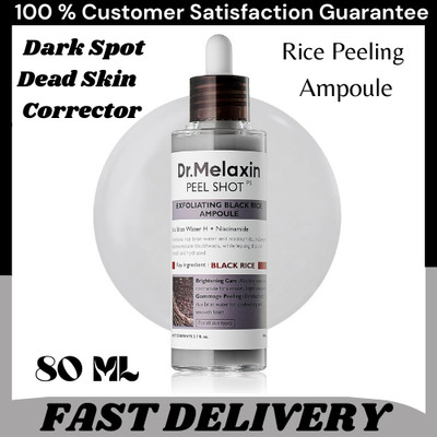 Dr Melaxin Black Rice Peeling Ampoule AHA BHA Niacinamide Exfoliating 80ml