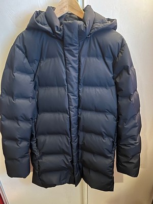 Uniqlo Seamless Down Parka Coat Long - Size Small - Dark Navy blue 