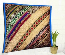 Indian Abstract Cushion Cover Decorative Embroidered Patchwork Pillow Case Cover