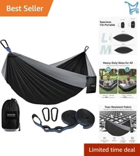 Camping Hammock Nylon 120x78 in Supports 500 lbs Portable Outdoor Gear