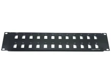 CNAweb 24 Port Unloaded Keystone Rack Mount Network Patch Panel 2U