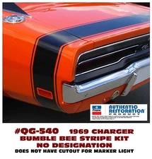 GE-QG-540 1969 DODGE CHARGER - BUMBLE BEE REAR STRIPE - DECAL KIT - NO R/T NAME