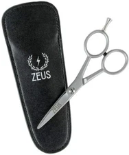 Handmade German Stainless Steel Scissors in ZEUS Leather Pouch, HRC 57-63 