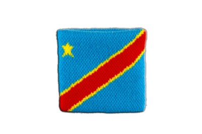 Schweißband Fahne Flagge Demokratische Republik Kongo 7x8cm Armband für Sport