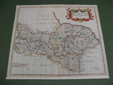 100% ORIGINAL LARGE NORTH YORKSHIRE BY ROBERT MORDEN C1695 VGC HAND COLOUR