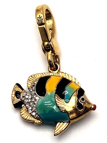 Juicy Couture Butterfly Fish - Gold Tone, Enamel & Pave Crystal Charm - Picture 6 of 6