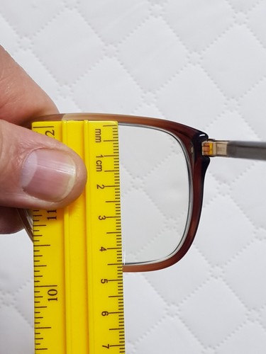 Vintage Oversize mens luxottica Eyeglasses Square glasses fade Brown Large frame - Picture 20 of 20