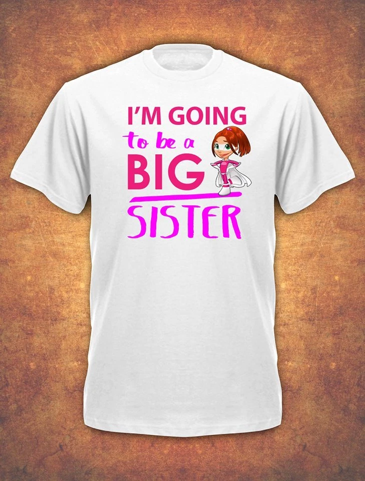 FRUIT OF THE LOOM I'm going to be a Big Sister Birthday Present Children's T-shirt kids