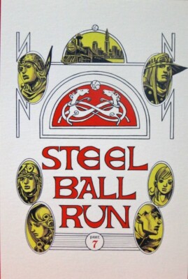 JOJO's Bizarre Adventure Part 7 Steel Ball Run Poster B2 JOJO
