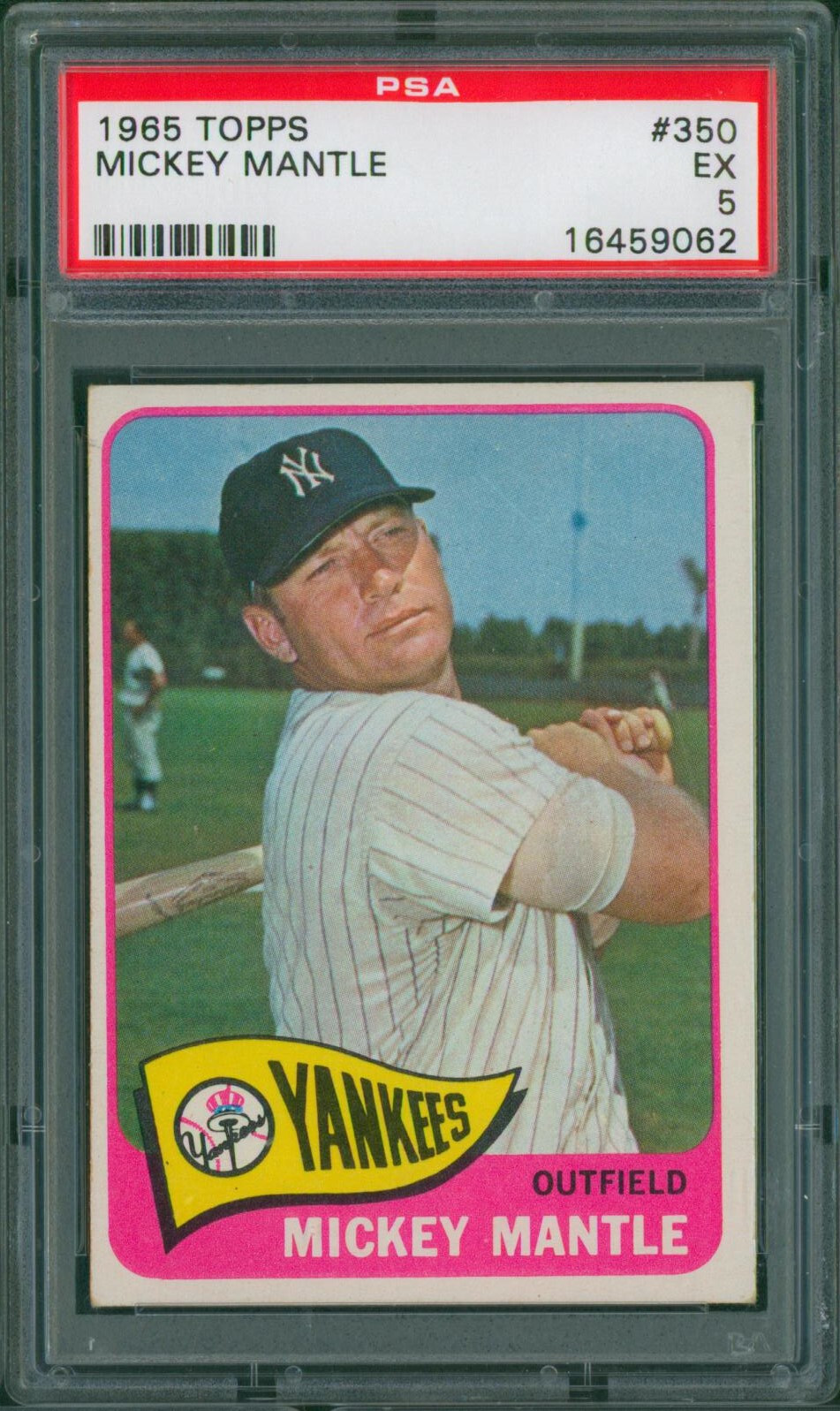 1965 Topps MICKEY MANTLE #350 New York Yankees HOF SP Excellent PSA 5