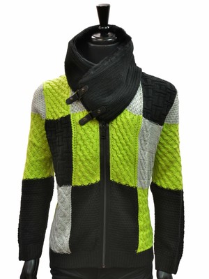 mens black zipper cardigan