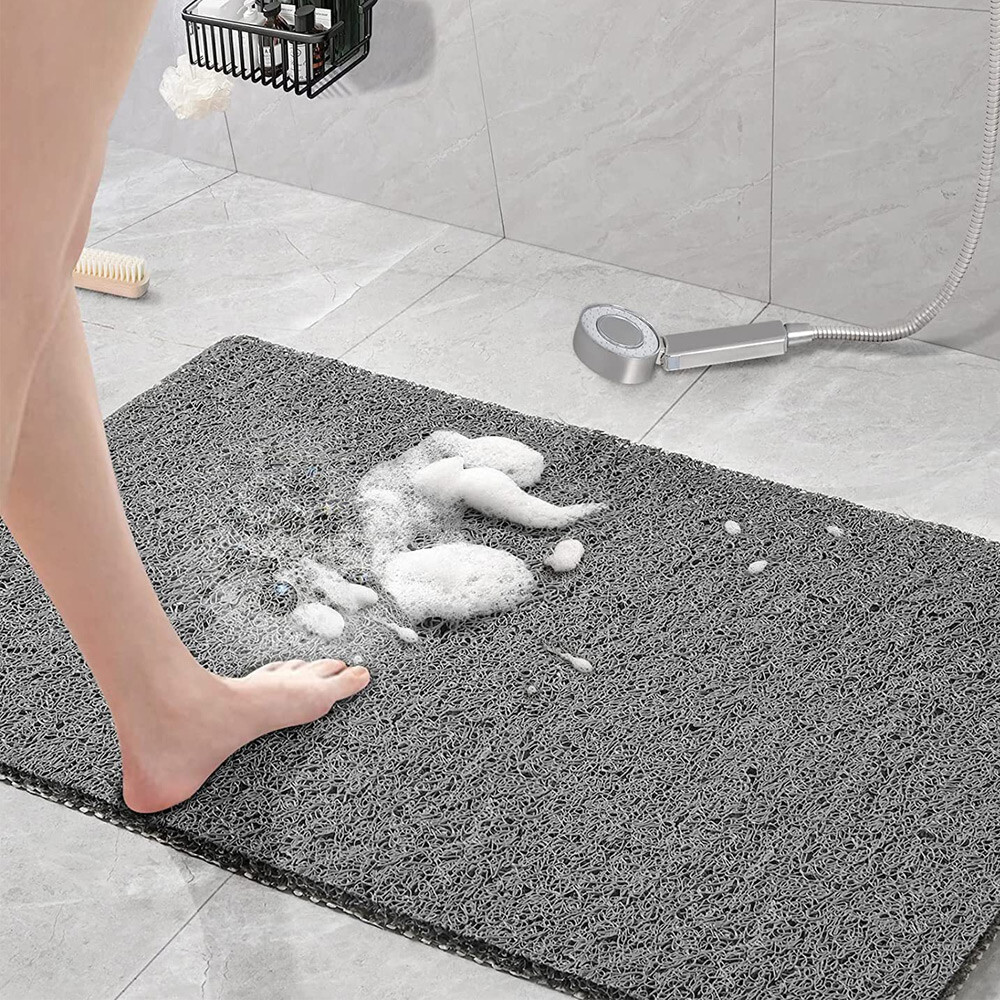 NonSlip Bathroom Mat Anti Mould Bath Shower Mats PVC Bathtub Suction