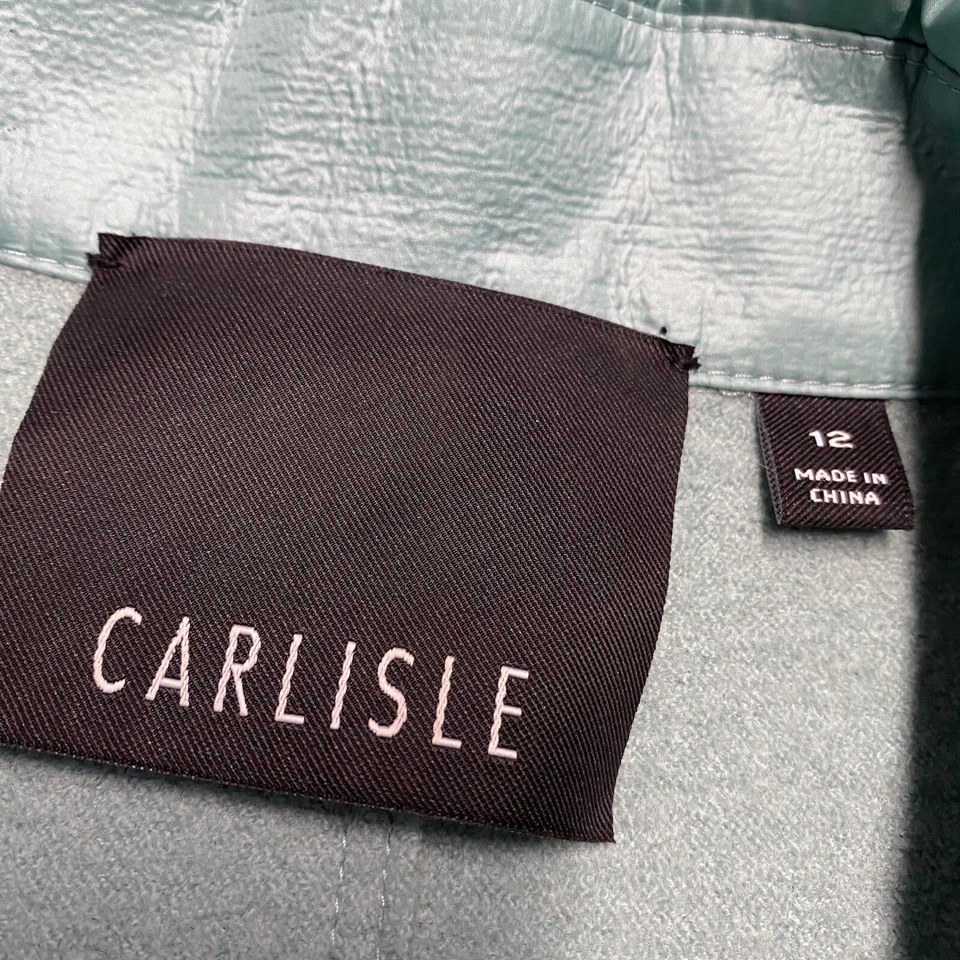 Chaqueta Carlisle para mujer 12 verde azulado lana botón a presión frontal elegante bolsillos de fieltro Foto 2 de 4