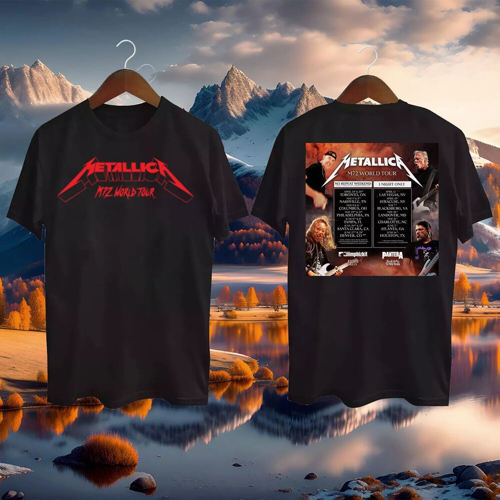 Metallica M72 World Tour Schedule Extends Into 2025 T-Shirt