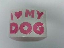 2 x I love my dog rosa Auto Autoaufkleber Aufkleber Van Fundraising