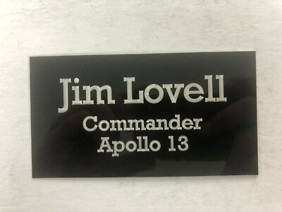 Jim Lovell Apollo 13 Commander - 130x70mm gravierte Plakette für NASA Memorabilia
