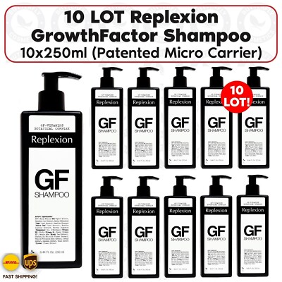 10 SET Replexion GrowthFactor Shampoo (10x250ml) (patentierter Micro Carrier)...