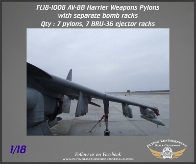 1/18 Flying Leathernecks FL18-1008 AV-8B II Plus Weapons Pylons