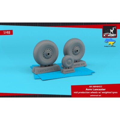 Armory Models AR AW48423 Scale 1:48 Avro Lancaster wheels. For Plastic Model Kit
